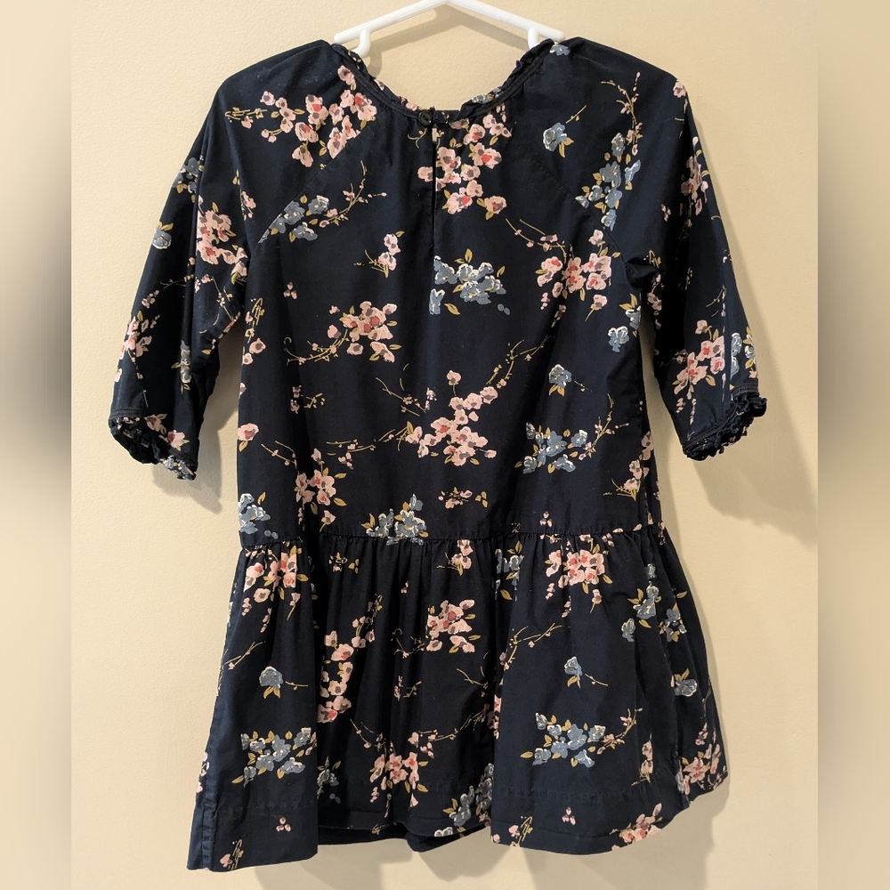 Bonpoint Navy Floral Lined Dress ~ Sz 4